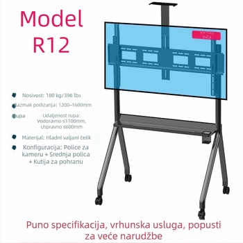 Jihui R-series mobilni stalak za televizor (R10/R12) s metalnim nosačem, nosivost 15 kg i više, potpuno automatsko podešavanje