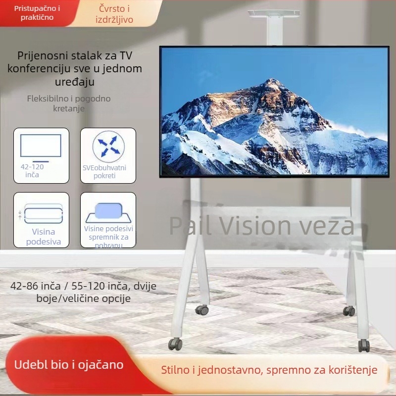 Jihui R-series mobilni stalak za televizor (R10/R12) s metalnim nosačem, nosivost 15 kg i više, potpuno automatsko podešavanje