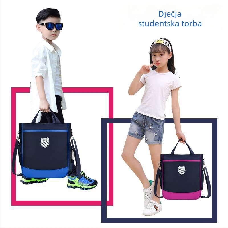 Torba preko ramena u korejskom stilu za osnovnoškolce, najlon, vodootporna i otporna na habanje, model 20156, dječji dizajn