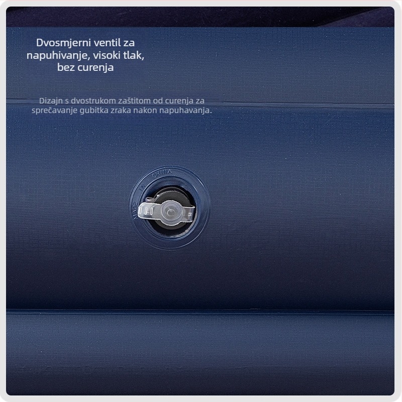 Naduvljivo PVC ležište s flokiranom površinom, nosivost 500 kg, težina 0,5 kg, podrijetlo Yiwu