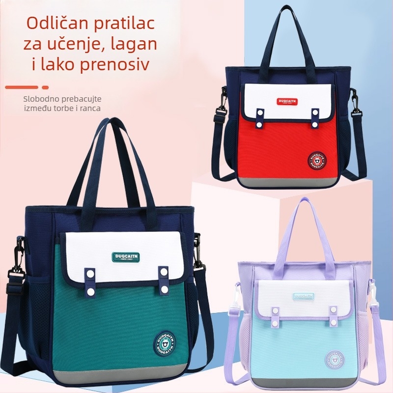 Nylon torba za školu za učenike osnovne škole — unisex, lagana, prozračna, smanjuje opterećenje, podstava od poliestera, moderan stil