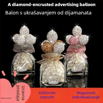 Unutarnja automobilsku ukras s balonom za priznavanje i bočicom parfema s dijamantom, moderni stil, materijal: šarena glazura, prilagodba po narudžbi, aromaterapija, marka YUDIE