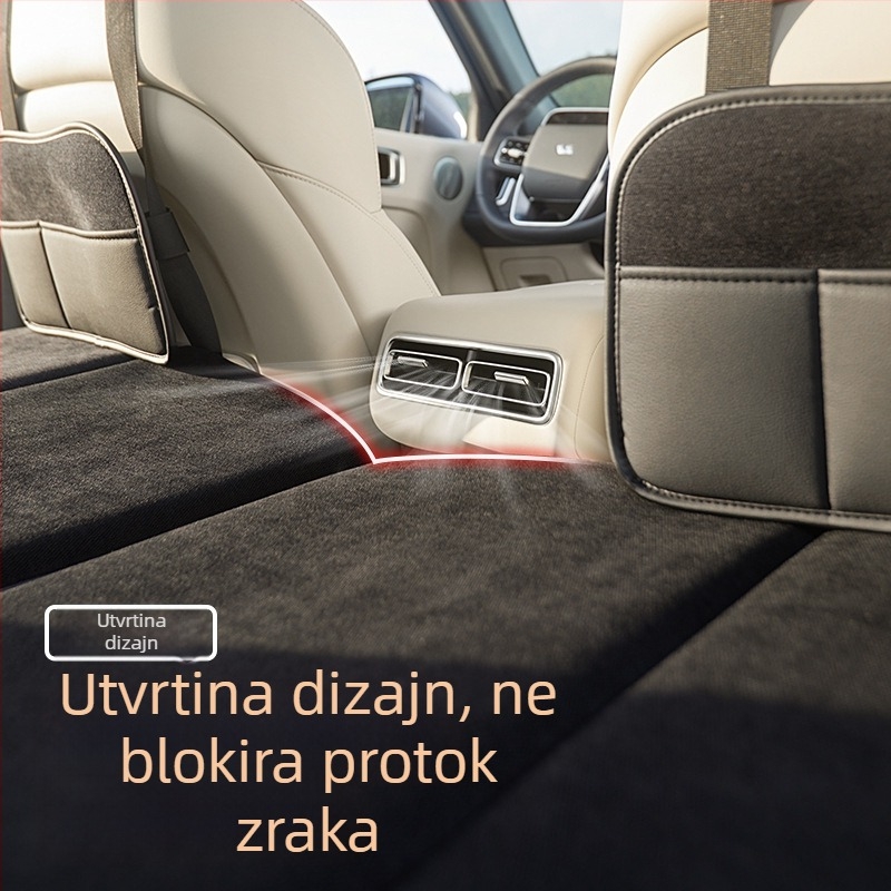Zadnji madrac za spavanje u automobilu — sklopivi, univerzalni; PVC i Snowny velvet materijali; nosivost 325 kg; bez napuhavanja