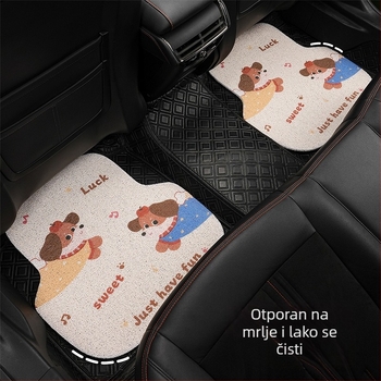 Auto podne prostirke od Silk-Circle materijala, Yu Cen marka, univerzalni fit, mogućnost ispisa logotipa po narudžbi