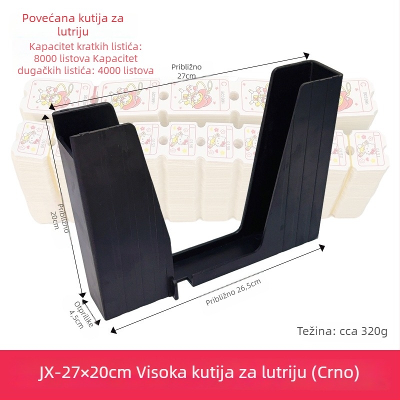 Kutija za skladištenje loto papira za arkadni stroj — Materijal: plastika, Težina: 0,3 kg, Model: Lottery box, Kompatibilno s arkadnim strojevima