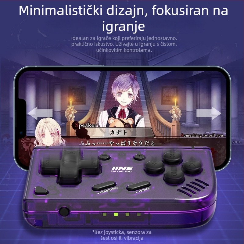 Mini bežični gamepad s USB-C sučeljem, 50 g, kompatibilan Switch/PC/IOS, za početnike.