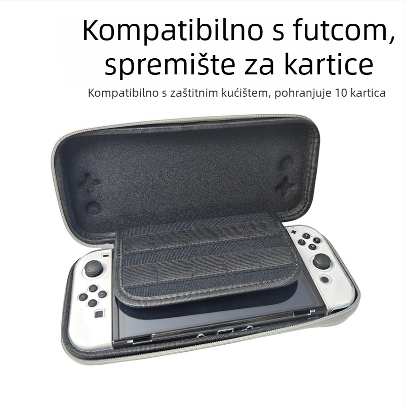 Torba za pohranu Nintendo Switch OLED s gradijentnim EVA kućištem i Oxford platnom, zatvarač, prijenosna zaštitna torba, 211 g
