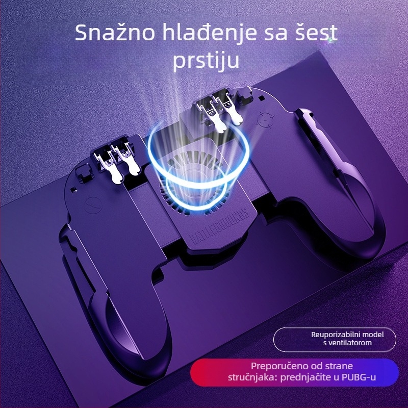 H9 šestoprstani mobilni gamepad s integriranim hlađenjem, izuzetno brzom ciljanjem bez kašnjenja, bežična veza za iOS i Android