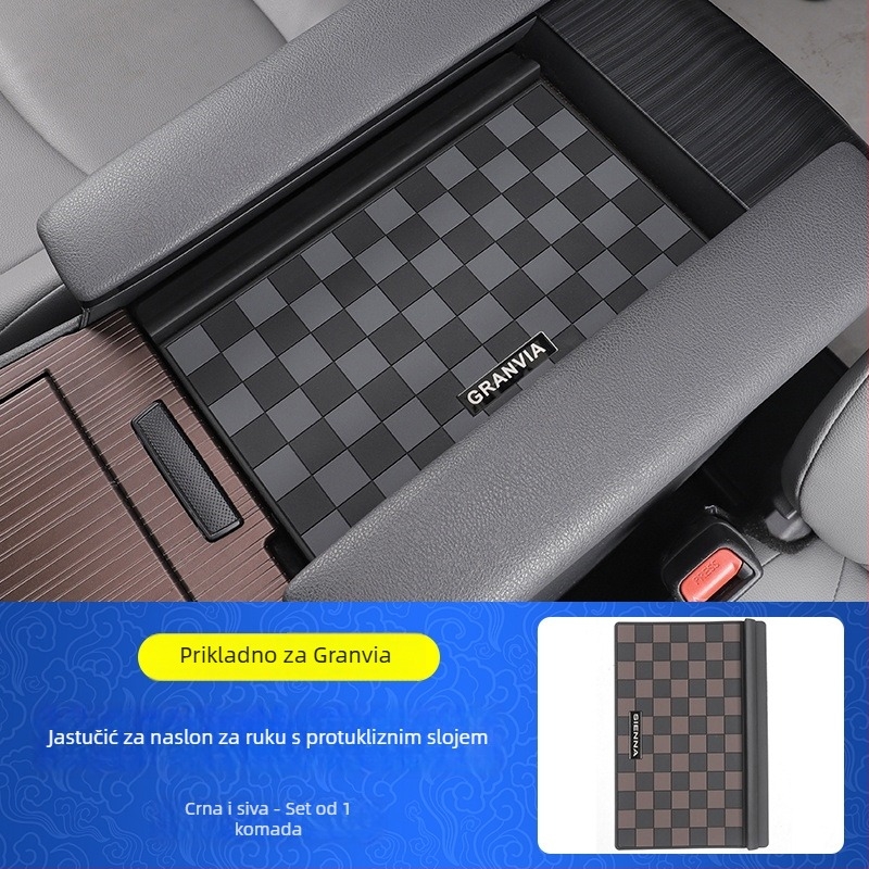 Protuklizna podloška za poklop kutije za središnju konzolu Toyota Sienna — PVC materijal, ispis logotipa, marka The more prosperous