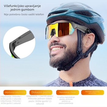 YJ006 Pametne naočale za vožnju i pozive, unisex outdoor sunčane naočale s glazbom i navigacijom, UV zaštita, PC okvir, baterija 130mAh, zaslon 72x59, težina 44g
