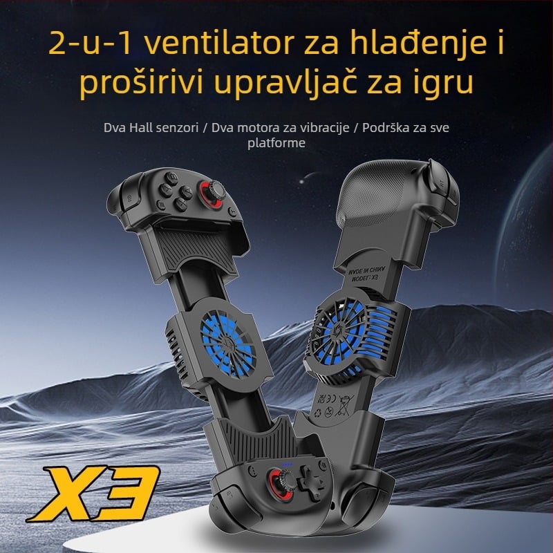 X3 bežični Bluetooth gaming kontroler s Type-C, vibracijom – kompatibilan s mobilnim uređajima, PC-om, Switch-om i PlayStationom