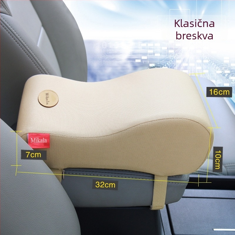 Mikala Univerzalna jastučnica za kutiju naslona automobila – model X503, poliester, pjena memorija s sporim povratkom, otisnuti logo