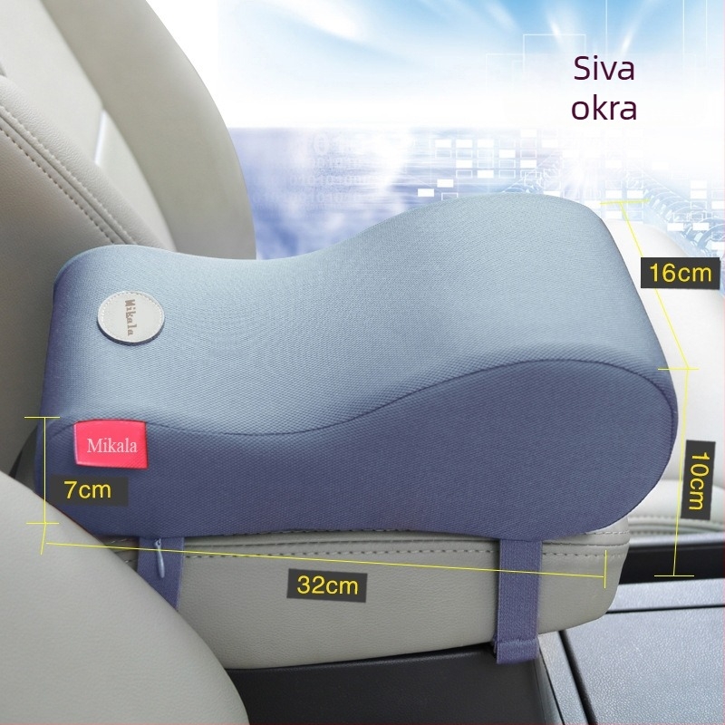 Mikala Univerzalna jastučnica za kutiju naslona automobila – model X503, poliester, pjena memorija s sporim povratkom, otisnuti logo
