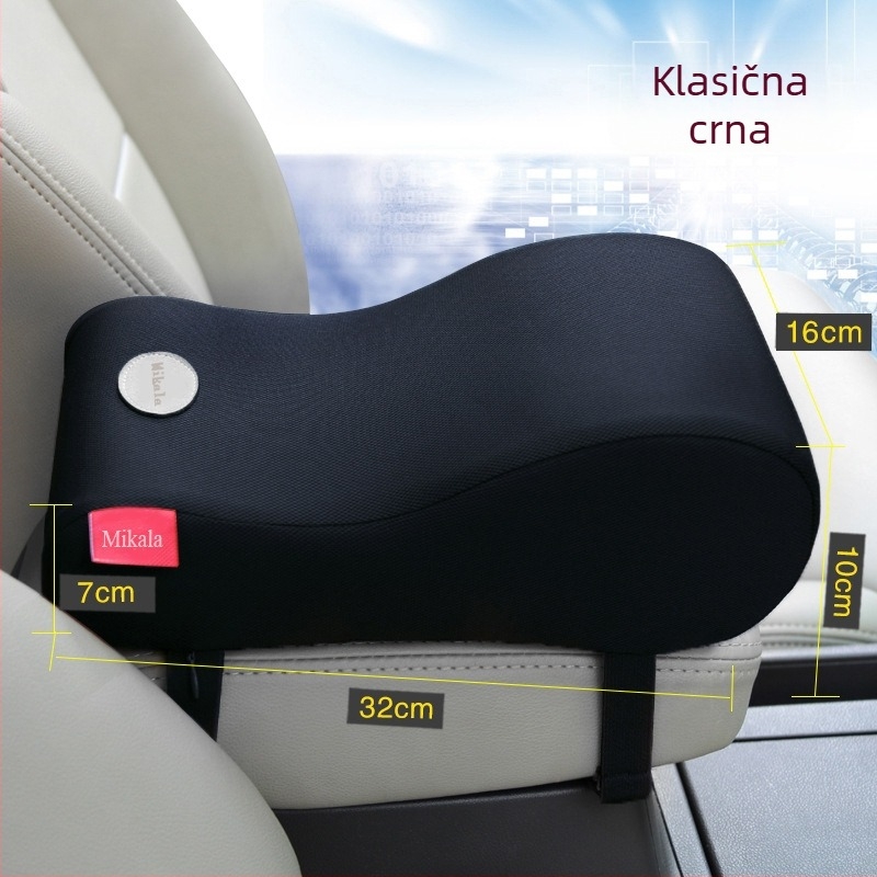 Mikala Univerzalna jastučnica za kutiju naslona automobila – model X503, poliester, pjena memorija s sporim povratkom, otisnuti logo
