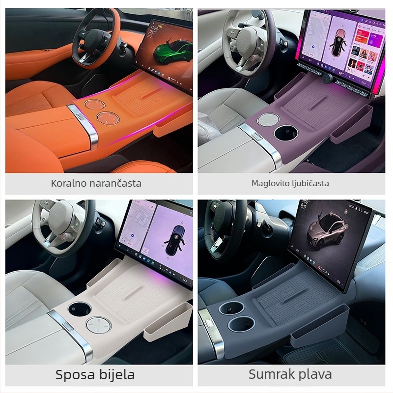 Centralna bežična punjač podloga za čaše s integriranom silikonskom zaštitom i dvostrukom skladišnom pločom (materijal: silikon; kompatibilno: Xiaomi Yu7; brend: Nothing)
