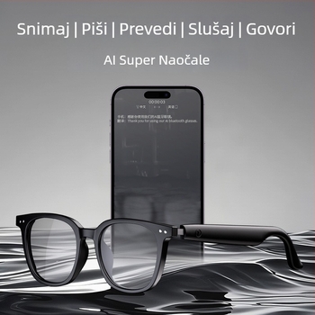 Hyundai SG-9Pro AI prijevodne naočale Bluetooth — simultani prijevod, AI prijevod, Bluetooth glazba, snimanje konferencija, domet preko 10 m
