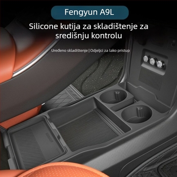 Silikonizirani protuklizni jastučić za donji odjel spremnika središnje konzole, vodonepropusan, kompatibilan s Fengyun A9L