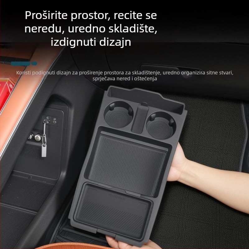 Silikonizirani protuklizni jastučić za donji odjel spremnika središnje konzole, vodonepropusan, kompatibilan s Fengyun A9L