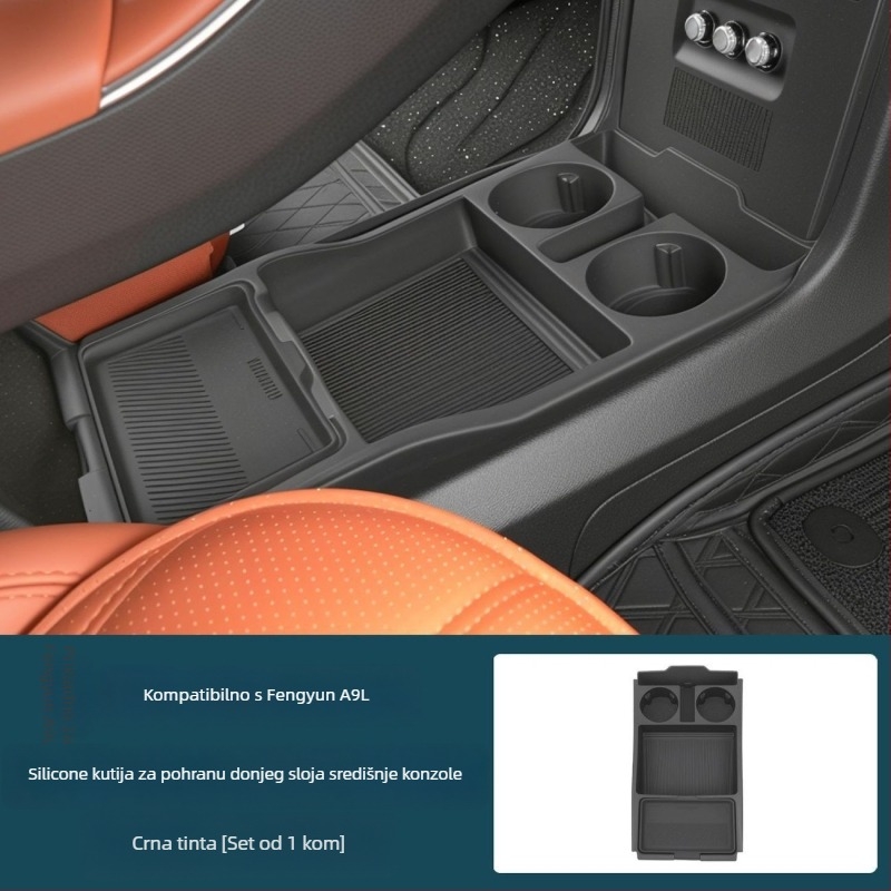 Silikonizirani protuklizni jastučić za donji odjel spremnika središnje konzole, vodonepropusan, kompatibilan s Fengyun A9L