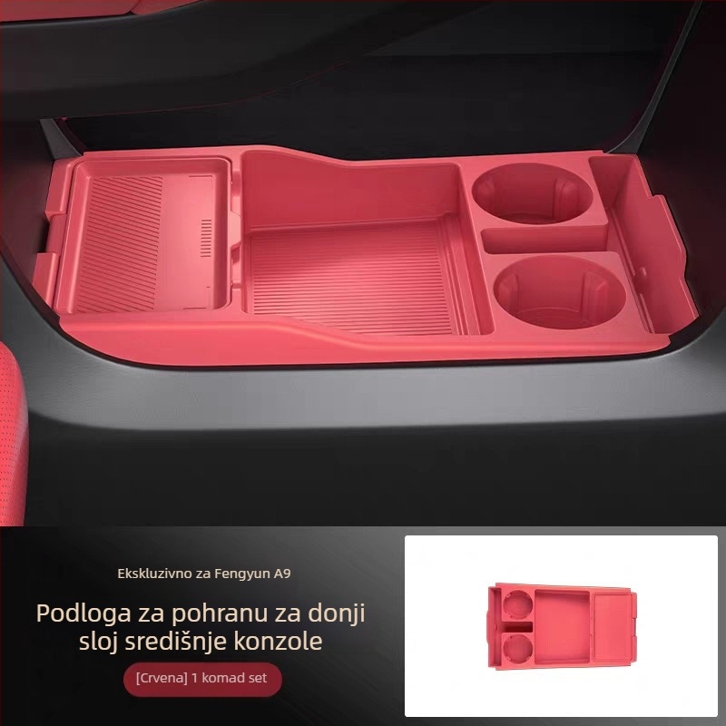 Silikonizirani protuklizni jastučić za donji odjel spremnika središnje konzole, vodonepropusan, kompatibilan s Fengyun A9L