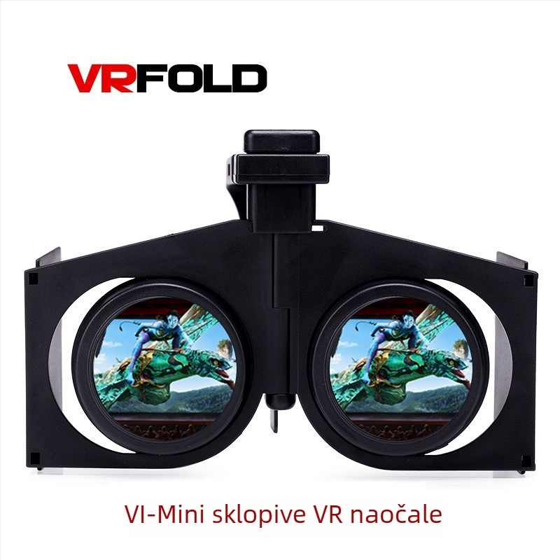 VRFOLD V1 sklopive VR naočale, 1080P rezolucija, NTSC ulaz, AVI/MPEG/WMV/MPG formati, materijal smola