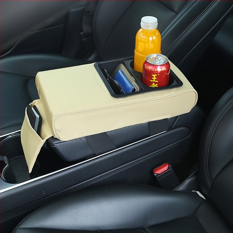 PU koža automobilni naslon za ruku s dizanjem jastuka i pretinicom za čaše, univerzalna usklađenost, branda sumu, mogućnost prilagodbe