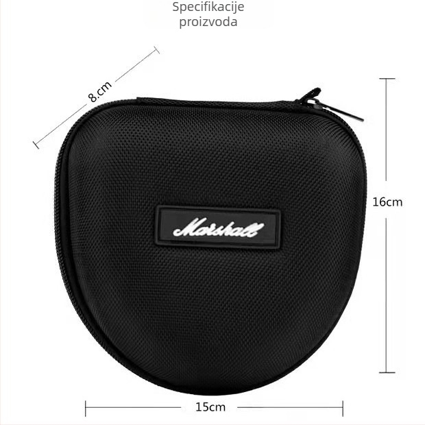 Torba za Marshall MODE EQ slušalice (MINOR II), Canvas model, prijenosna, umjetna koža, otporna na deformacije