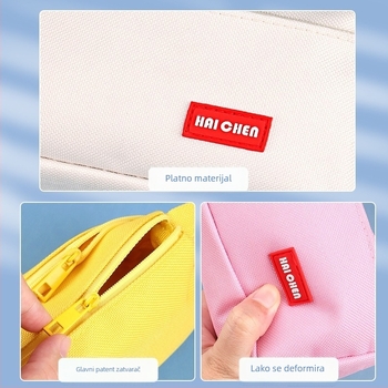 Torbica za olovke za djevojčice - materijal s cvjetnim svilenim uzorkom, univerzalni stil, pohrana školskog pribora