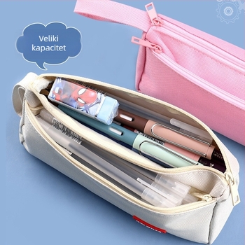 Torbica za olovke za djevojčice - materijal s cvjetnim svilenim uzorkom, univerzalni stil, pohrana školskog pribora