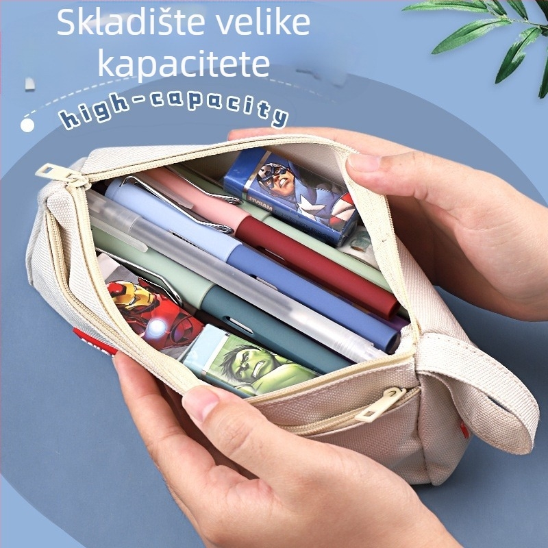 Torbica za olovke za djevojčice - materijal s cvjetnim svilenim uzorkom, univerzalni stil, pohrana školskog pribora