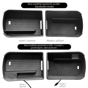 Središnja kutija za pohranu za Nio ES8 s docking padom (2018–2024)