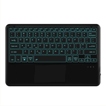 Bežična Bluetooth tipkovnica s pozadinskim osvjetljenjem i dodirnim upravljanjem, ergonomski dizajn, model 1201, težina 0,3 kg