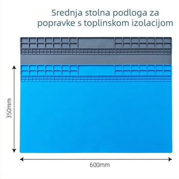 Silikonska radna podloga za popravak mobilnih telefona i digitalnih dodataka, otporna na visoke temperature, protuklizna, antikorozijska, antistatička