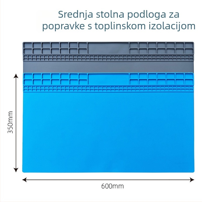 Silikonska radna podloga za popravak mobilnih telefona i digitalnih dodataka, otporna na visoke temperature, protuklizna, antikorozijska, antistatička