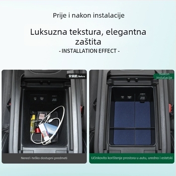Kutija za odlaganje u naslonu Zeekr 001, vodootporna plastika, unutarnja konzola