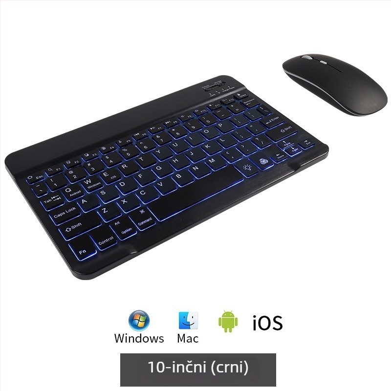 BK030 Bežični set tipkovnice i miša — Bluetooth, ergonomski dizajn, univerzalna kompatibilnost sa pametnim telefonima i tabletima, mogućnost tiskanja logotipa