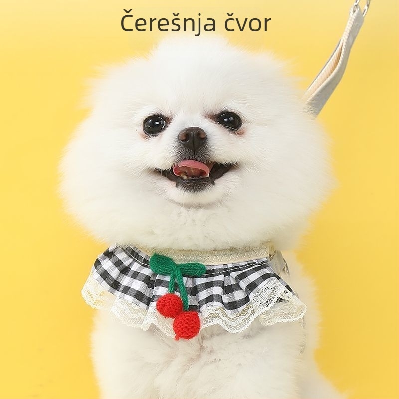 Mali pseći povodac, mačji postroj, sladak šal za štence Teddy i Bichon Frisé, podesivo za šetnju