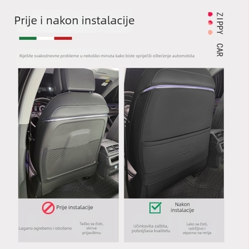 Organizator stražnjeg dijela automobila sa džepom za maramice, protukopnom podlogom i skladištem – PVC, Besco, prilagodba logotipa, privatna etiketa dostupna