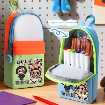 Neseser za olovke - platneni, unisex, korejski stil, brend Susi Bear, osnovno pakiranje