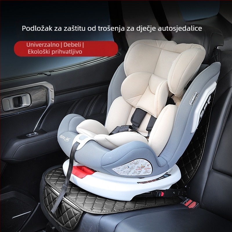 Protizklizna podloga za dječje autosjedalice, kožna, univerzalna, ojačana, zaštitna podloga