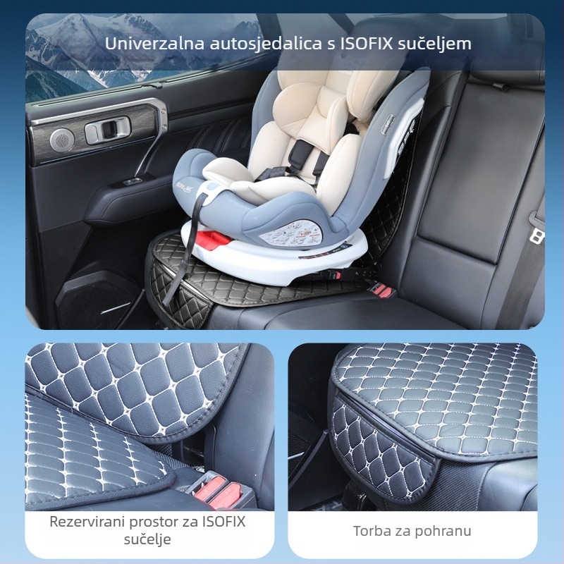 Protizklizna podloga za dječje autosjedalice, kožna, univerzalna, ojačana, zaštitna podloga