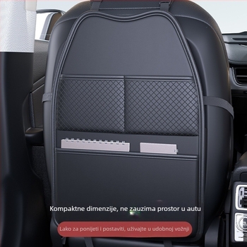 Univerzalna naslonska podloga za automobil s džepom za pohranu, zaštita od udaraca, PU materijal, punjenje: tkanina + pjena za povrat, za sve sezone