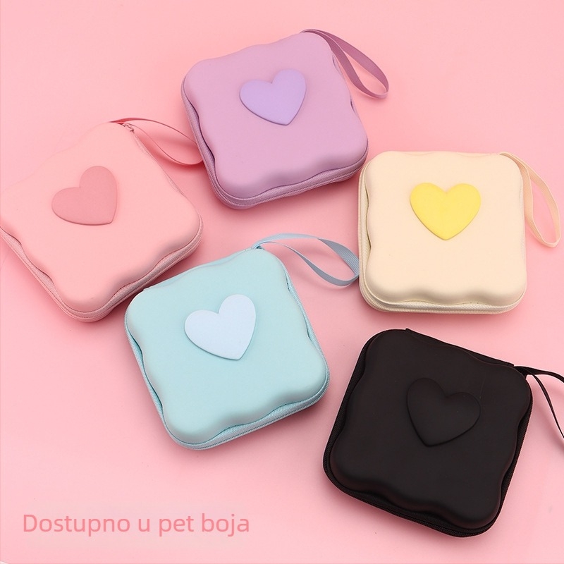 Kockasta PU torbica za putna skladištenja — višestruka namjena, zatvarač; pogodna za kablove, punjače, slušalice i USB stickove; za putovanja, pohranu kozmetike i stolnu pohranu.