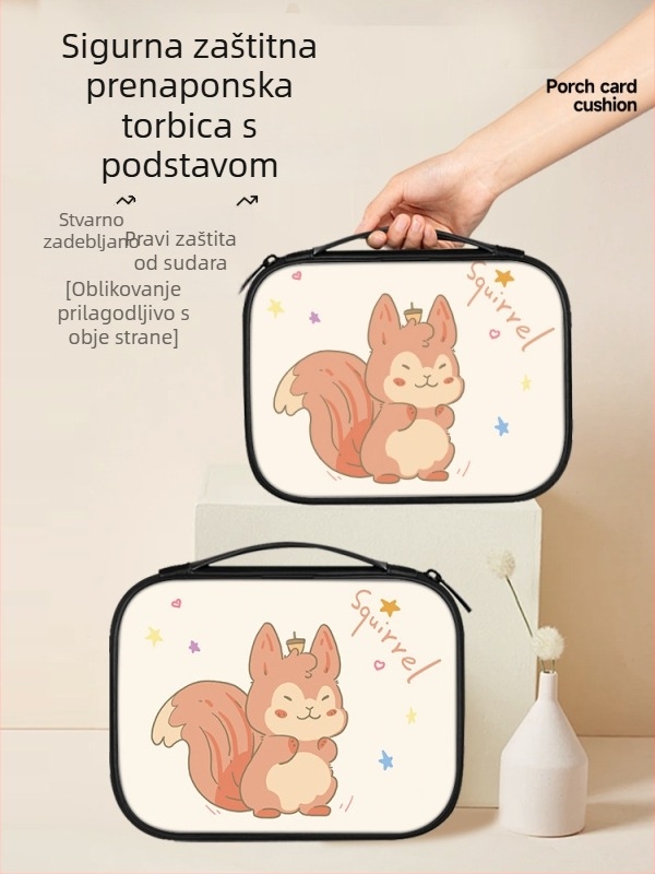 Torba za laptop i tablet s unutarnjim pretincem - PU materijal, izuzetno lagana, otporna na habanje, otporna na potrese, Anime Cartoon uzorak