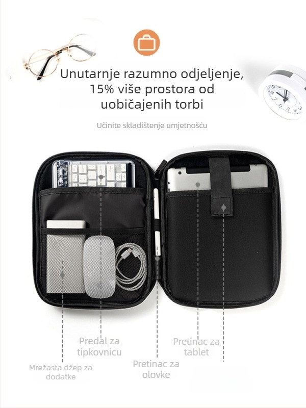 Torba za laptop i tablet s unutarnjim pretincem - PU materijal, izuzetno lagana, otporna na habanje, otporna na potrese, Anime Cartoon uzorak