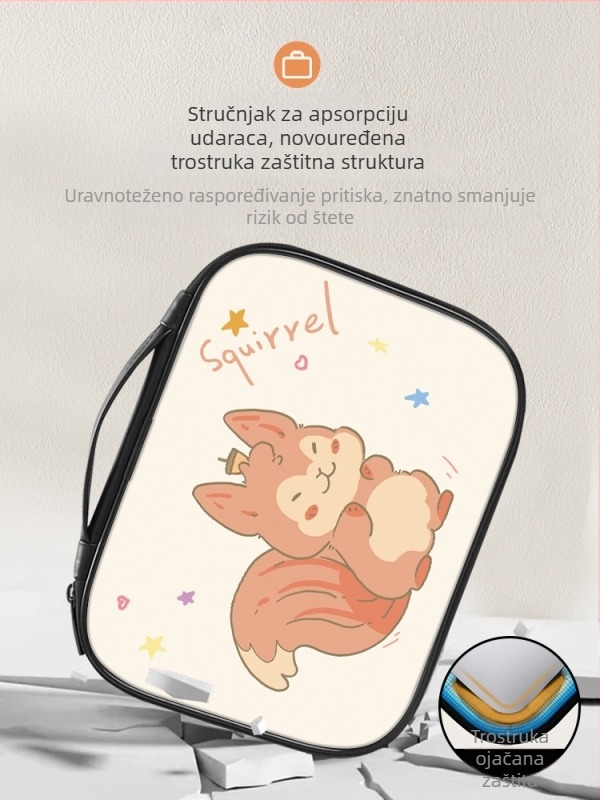 Torba za laptop i tablet s unutarnjim pretincem - PU materijal, izuzetno lagana, otporna na habanje, otporna na potrese, Anime Cartoon uzorak