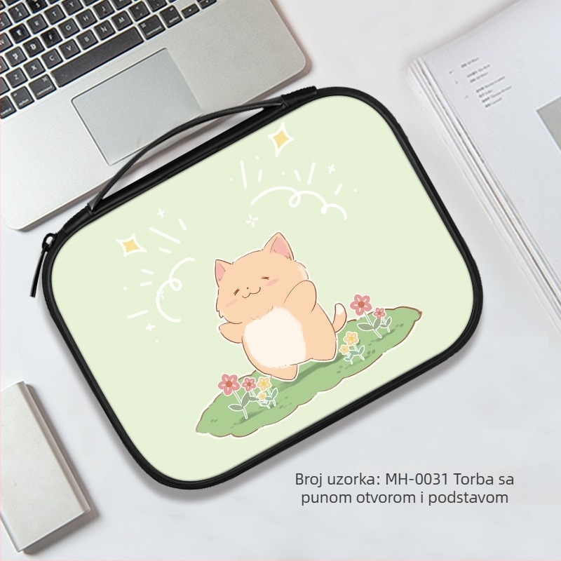 Torba za laptop i tablet s unutarnjim pretincem - PU materijal, izuzetno lagana, otporna na habanje, otporna na potrese, Anime Cartoon uzorak