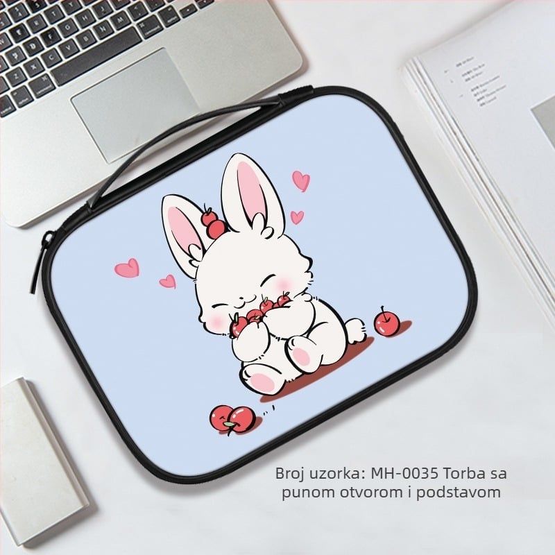 Torba za laptop i tablet s unutarnjim pretincem - PU materijal, izuzetno lagana, otporna na habanje, otporna na potrese, Anime Cartoon uzorak