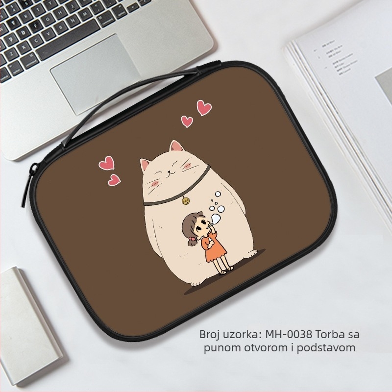 Torba za laptop i tablet s unutarnjim pretincem - PU materijal, izuzetno lagana, otporna na habanje, otporna na potrese, Anime Cartoon uzorak