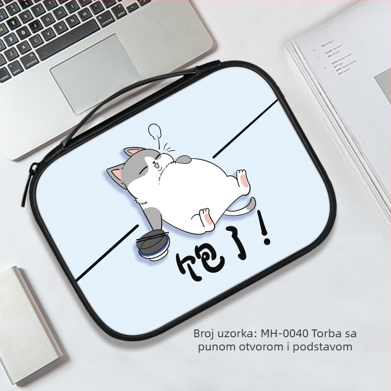 Torba za laptop i tablet s unutarnjim pretincem - PU materijal, izuzetno lagana, otporna na habanje, otporna na potrese, Anime Cartoon uzorak